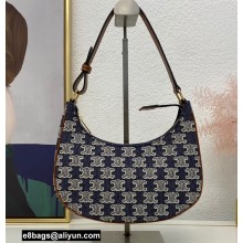 Celine Medium Ava Bag in Textile with Triomphe Embroidery