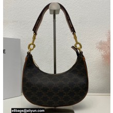 Celine Medium Strap Ava Bag Tan in Triomphe Canvas and Calfskin