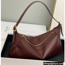 Celine Medium Romy Bag Burgundy in Supple Calfskin