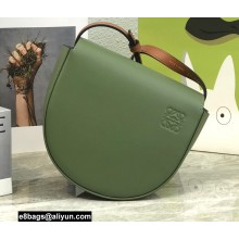 Loewe Heel Duo Bag in Soft Natural Calfskin Green/Brown