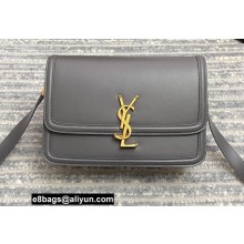 Saint Laurent Solferino Medium Satchel Bag In Box Leather 634305 Gray