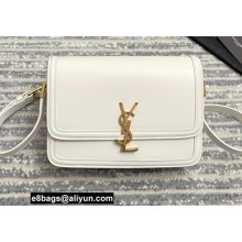 Saint Laurent Solferino Medium Satchel Bag In Box Leather 634305 White