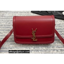 Saint Laurent Solferino Medium Satchel Bag In Box Leather 634305 Red
