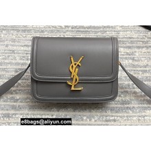 Saint Laurent Solferino Small Satchel Bag In Box Leather 634306 Gray