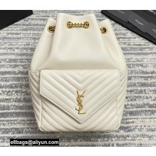 Saint Laurent Joe Backpack Bag in Leather 672609 White