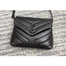 Saint Laurent Loulou Toy Bag in Matelassé "y" Leather 467072 Black