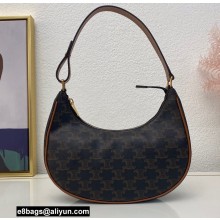 Celine Medium Ava Bag Tan in Triomphe Canvas and Calfskin