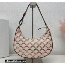 Celine Medium Ava Bag Pink in Triomphe Canvas and Calfskin