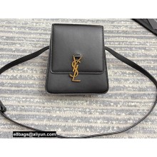Saint Laurent kaia north/south satchel Bag in vegetable-tanned leather 668809 Black