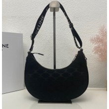 Celine Medium Ava Bag with Celine strap in Triomphe Jacquard and Calfskin