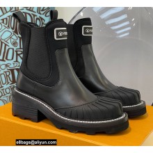 Louis Vuitton Heel 9.5cm Lv Beaubourg Ankle Boots Black 2021