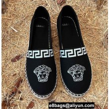 Versace Medusa Head Print Espadrilles Black