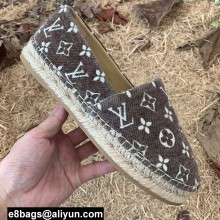 Louis Vuitton Starboard Flat Espadrilles Wool Coffee 2022
