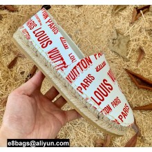 Louis Vuitton Starboard Flat Espadrilles Logo Print White/Red 2022
