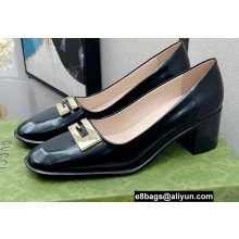 Gucci Heel 6cm Vintage Black/Gold G Pumps 2022