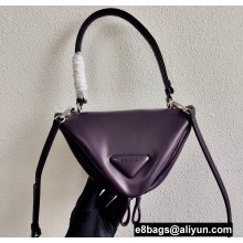 Prada Padded Nappa Leather Triangle Handbag 1BA315 Violet 2021