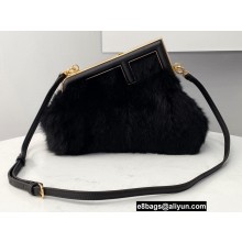 Fendi First Small Mink Bag Black 2021