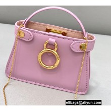 Fendi Nano Peekaboo Bag Charm Nappa Leather Lilac Pink 2021
