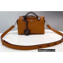 Fendi FF Motif Handle Leather By The Way Mini Boston Bag Brown