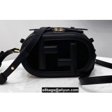 Fendi Leather and Suede Mini Camera Case Bag Black 2021