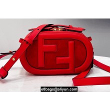 Fendi Leather and Suede Mini Camera Case Bag Red 2021