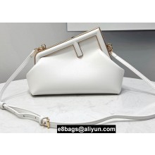 Fendi First Small Leather Bag White 2021