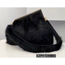 Fendi First Medium Mink Bag Black 2021