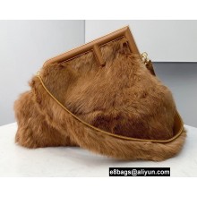 Fendi First Medium Mink Bag Brown 2021