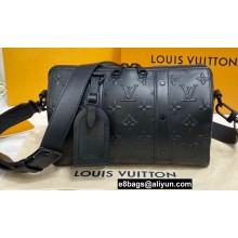 Louis Vuitton City Keepall Bag Monogram Seal Leather M57955 Black