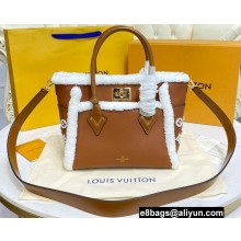 Louis Vuitton On My Side PM Tote Bag Shearling M58918 Caramel 2021