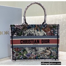 Dior Small Book Tote Bag in Multicolor Constellation Embroidery 2021