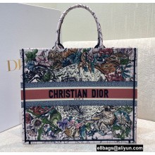 Dior Book Tote Bag in Multicolor Constellation Embroidery 2021