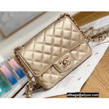 Chanel Mini Classic Flap Bag 1115 Metallic Gold 2022