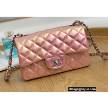 Chanel Small Classic Flap Bag 1116 Rainbow Gradient Pink 2022