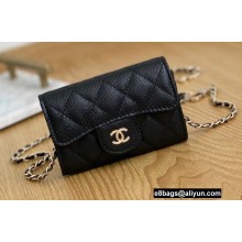 Chanel Mini Belt Waist Bag with Chain AP2305 Black 2022