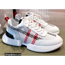 Hermes Calfskin And Hand-braided Canvas Drift Sneakers White 2022