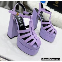 Versace Heel 15.5cm Platform 6cm La Medusa Sandals Lilac 2022