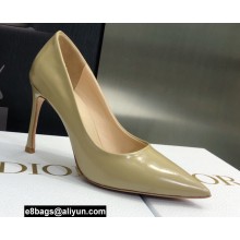 Dior Heel 9.5cm Brushed Calfskin Essence Pumps Beige 2022