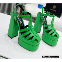 Versace Heel 15.5cm Platform 6cm La Medusa Sandals Green 2022