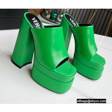 Versace Heel 15.5cm Platform 6cm Mules Green 2022