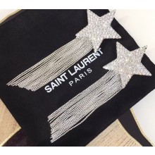 Saint Laurent Stars and Love Star Earrings With Brass Chains 556501