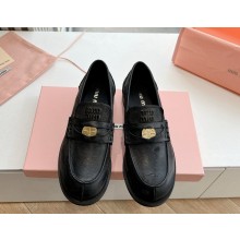 Miu Miu Faded suede loafers 5D773D black 2024 