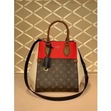 louis vuitton monogram canvas Fold Tote MM m45409 white