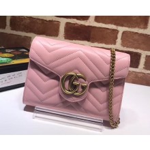 Gucci GG Marmont Matelasse Chevron Mini Bag 474575 pink