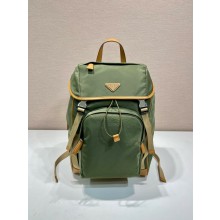 Prada Re-Nylon and leather backpack Bag 2VZ135 Military/Caramel 2024