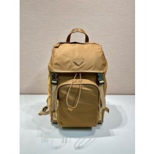 Prada Re-Nylon and leather backpack Bag 2VZ135 CORK BEIGE 2024
