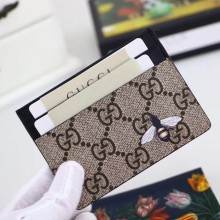Gucci Bee Print GG Supreme Card Case ‎451277 GG Supreme