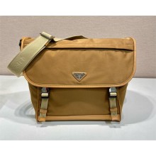 PRADA Re-Nylon and leather shoulder bag 2VD052 Cork Beige 2024