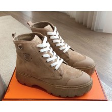 Hermes women/men Itineraire ankle boots in beige suede  2024