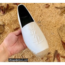 Saint Laurent Monogram Espadrilles in Lambskin White 2022